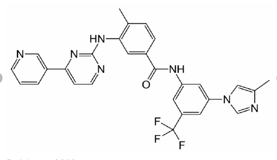 Chemical structure of nilotinib