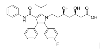 It is a pentasubstituted pyrrole formed by two contrasting moieties with an achiral heterocyclic core unit and a 3,5-dihydroxypentanoyl