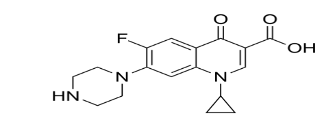 Ciprofloxacin molecular structure