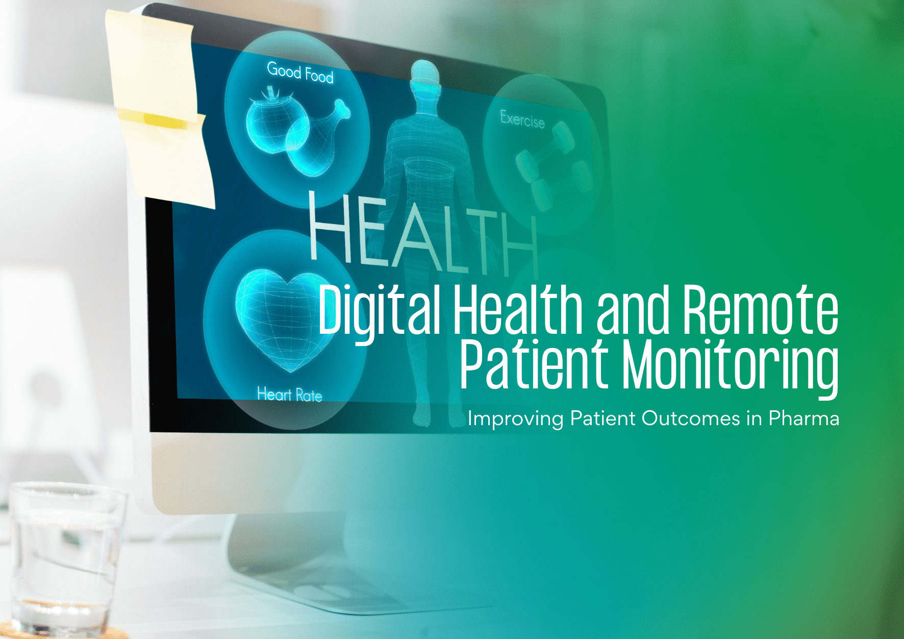 Digital dashboard displaying real-time patient vitals for continuous monitoring in pharma care.
